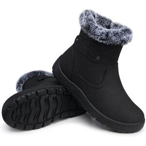 Women's Snow Boots Winter Fur Lined Waterproof Anti-Slip Boots